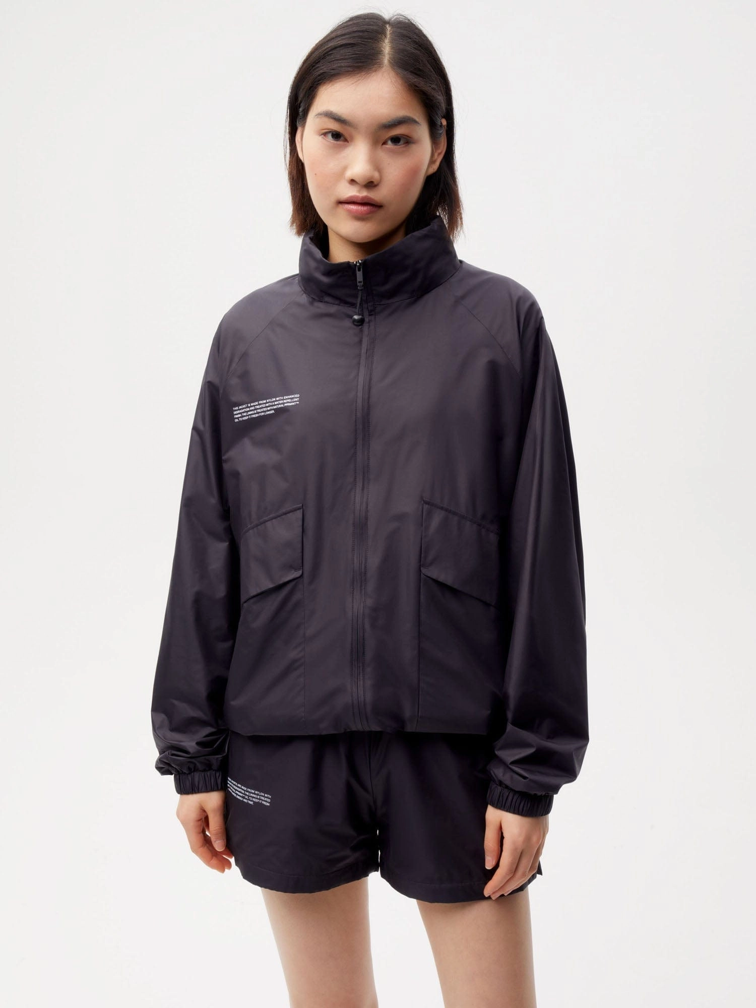 Womens Nylon Jacket—black