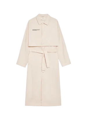 Womens Recycled Nylon Trench Coat—sand