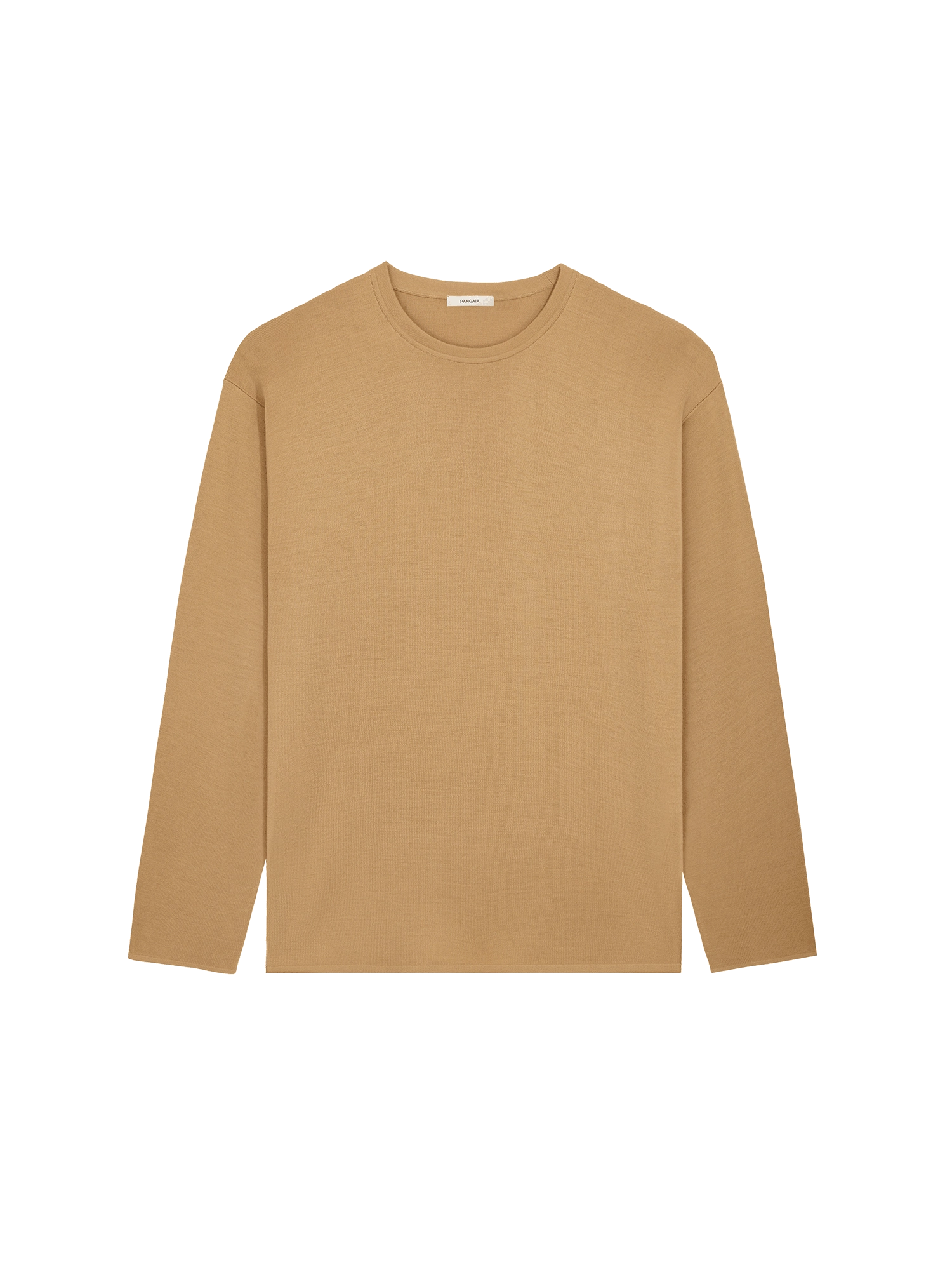 Womens Regenerative Merino Wool Sweater—camel
