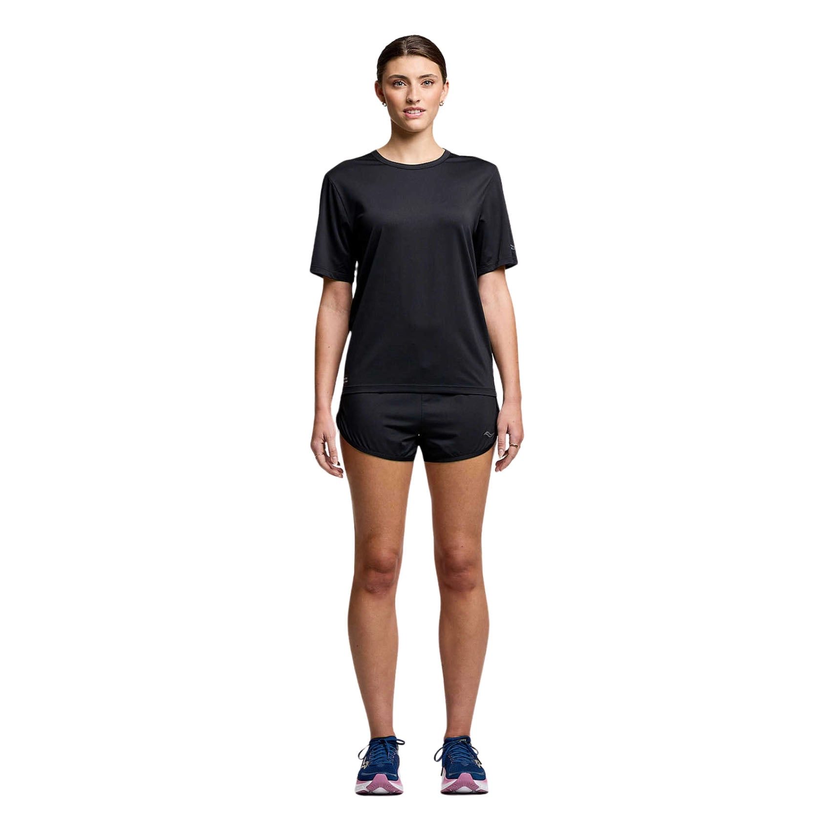 Womens Saucony Stopwatch Short Sleeve Tee