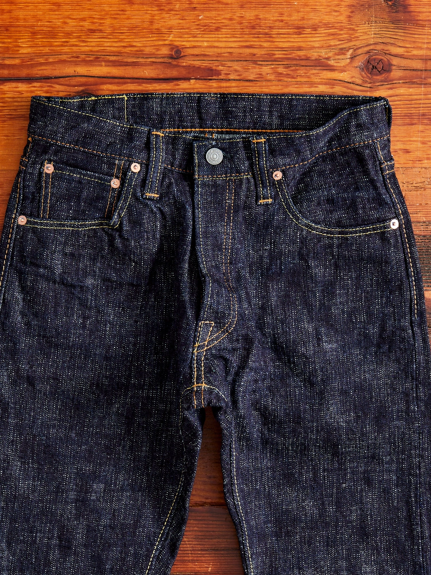 WSB-019 Double Slub 16oz Rinsed Selvedge Denim - Relaxed Tapered Fit