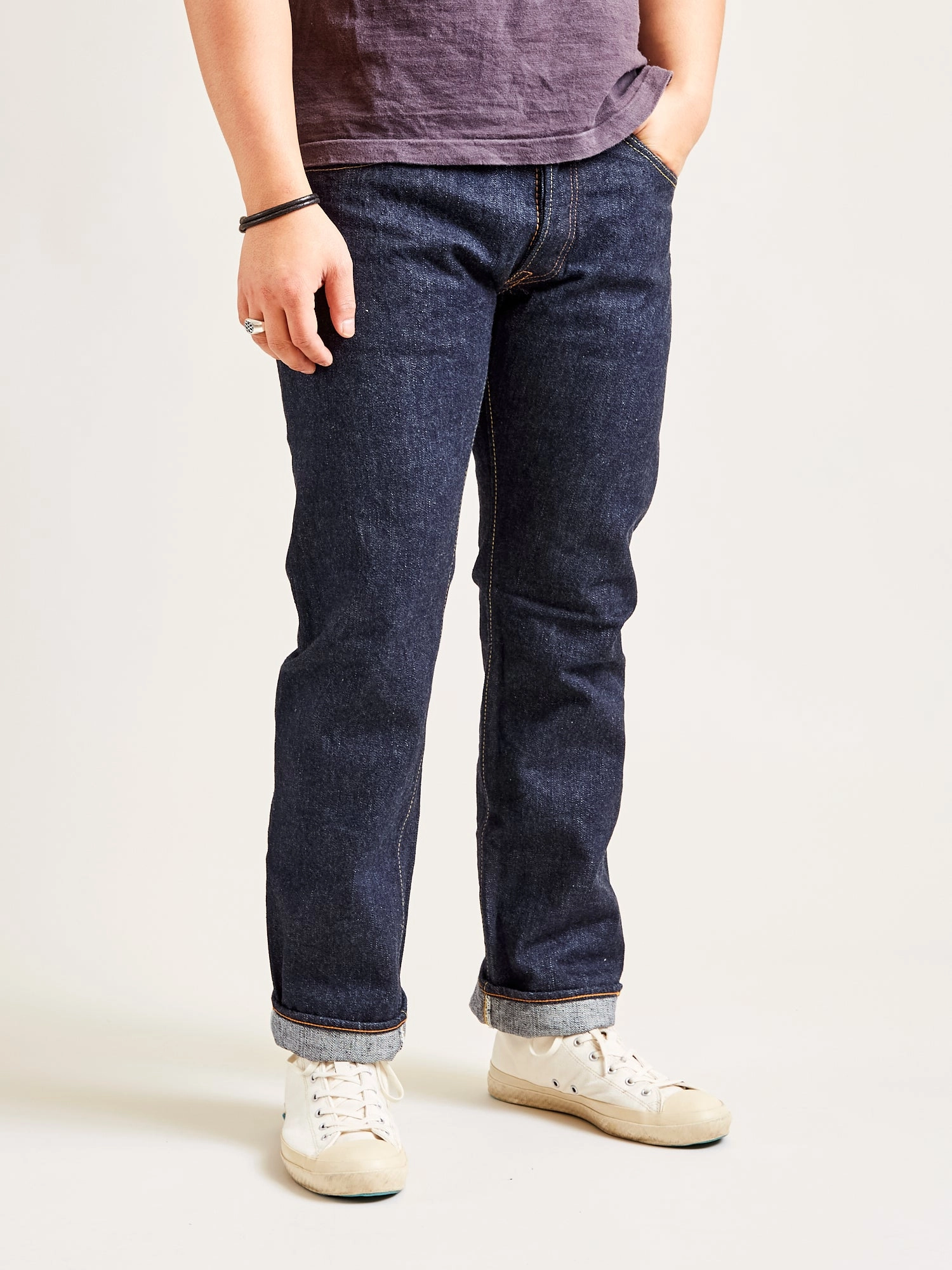 XX-005 14oz Rinsed Selvedge Denim - Slim Straight Fit