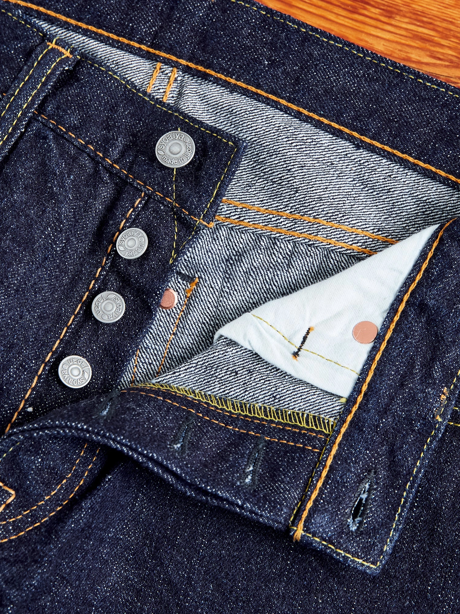 XX-005 14oz Rinsed Selvedge Denim - Slim Straight Fit