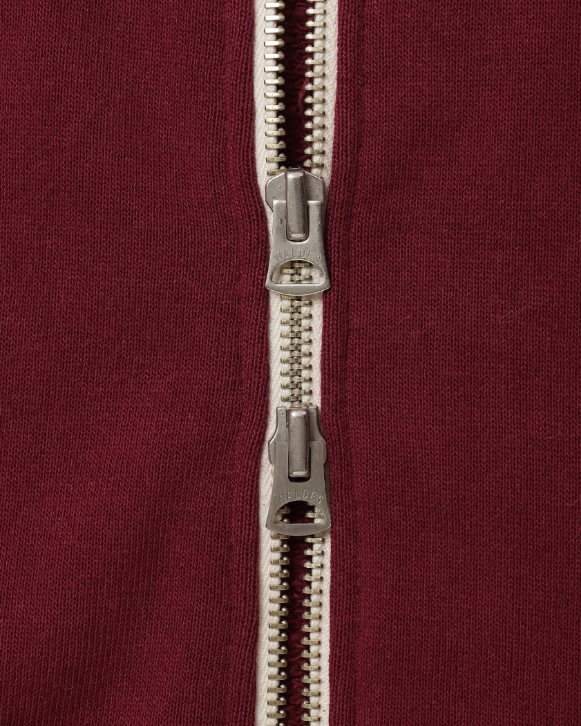 Zip Hoodie - Super Looper French Terry - Burgundy